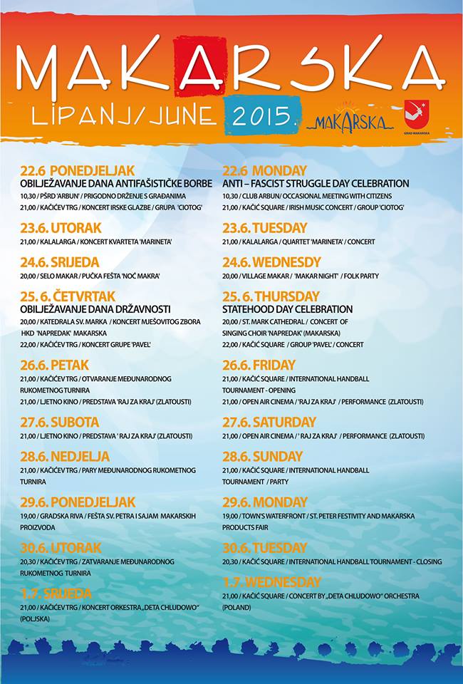 Makarsko Ljeto 22.06-01.07.2015.